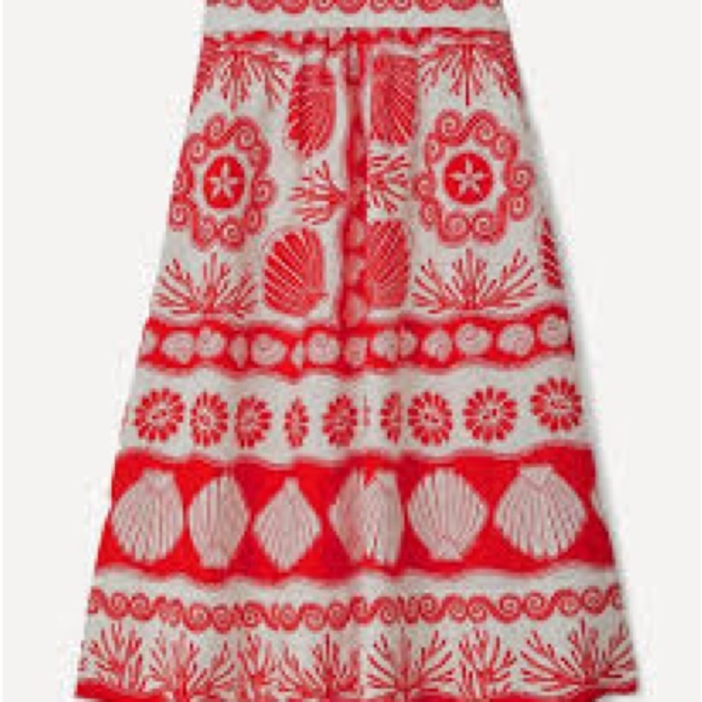 Farm Rio red white Ainika shell skirt, XL, BNWT - Picture 5 of 12